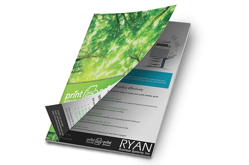 RYAN Business Systems Suggests an Office Print Policy to help reduce paper in the office